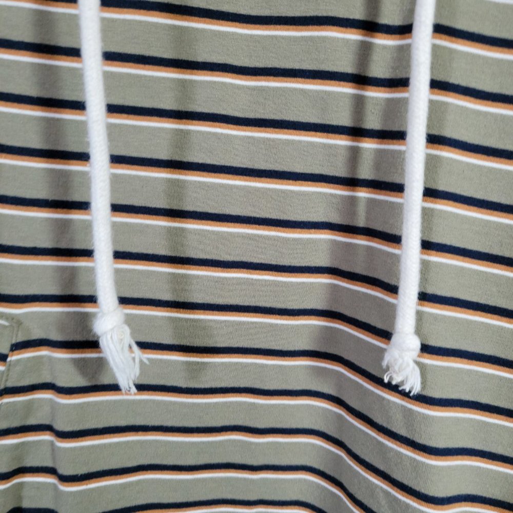 Sweet Claire Long Side Zip Side Pocket Striped Hoodie Size Medium - Picture 5 of 9